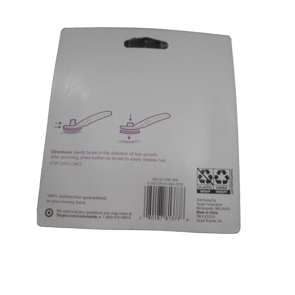 4 x  Up & Up Cat Grooming Slicker Brush, Self Cleaning Brush, For Cat Use Only - Picture 4 of 6